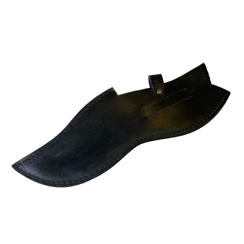 Warrior  Hunter Leather Sheath Only Black Western Eagle Embossed u Belt Loo